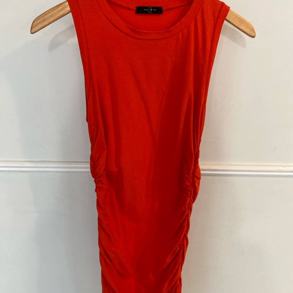 Sleeveless Orange Dress